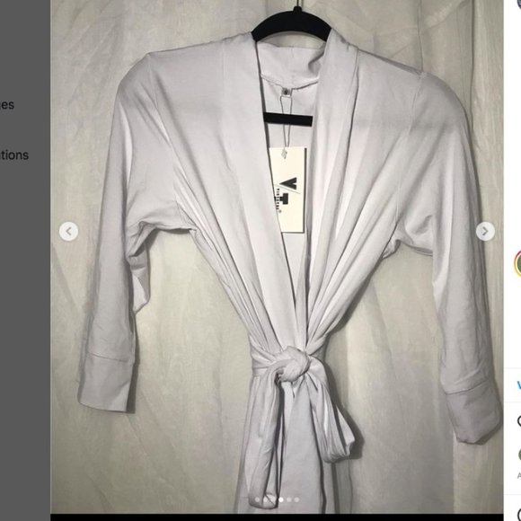 White Robe Soft Robe Bathrobe - Picture 4 of 6